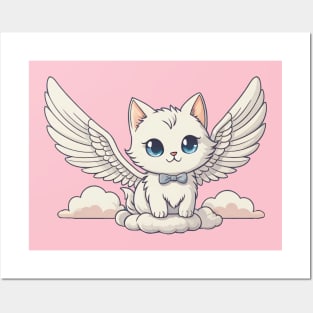 White Angel Kitten Posters and Art